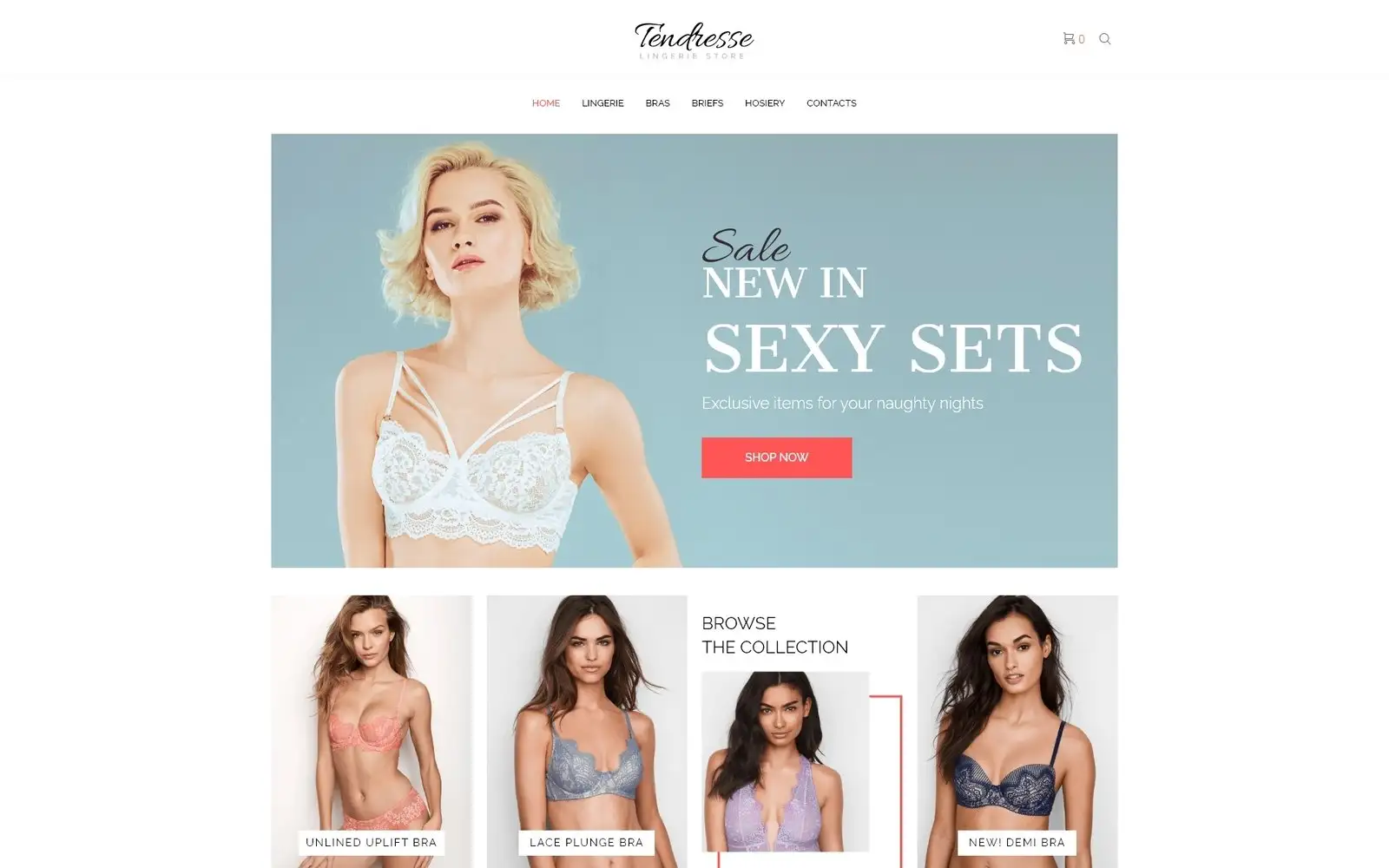 Tendresse – Lingerie Elementor WooCommerce Theme