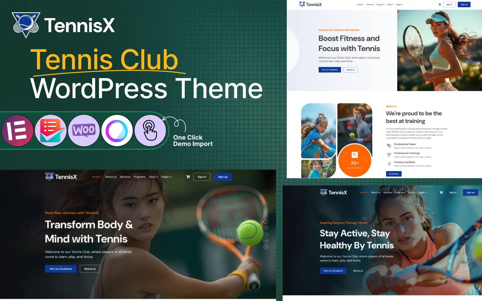 TennisX – Tennis and Sports Club WordPress Theme