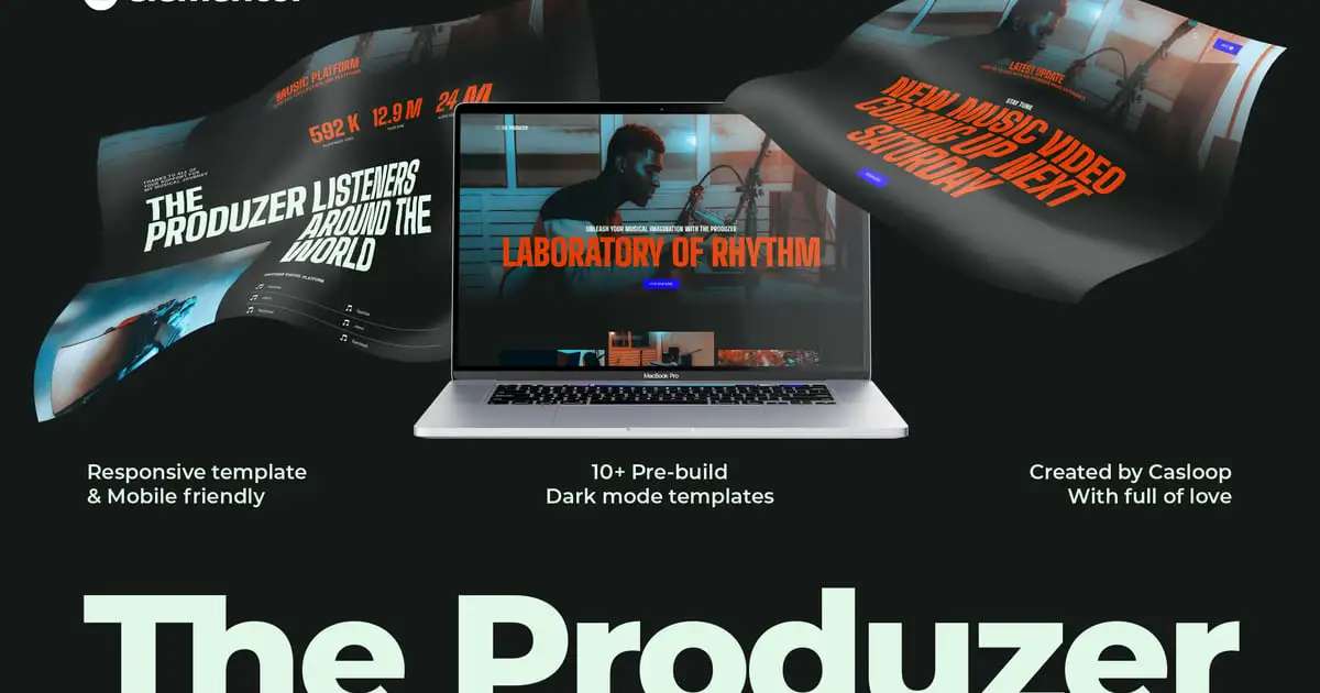 The Produzer – Music & Band Elementor Template Kit