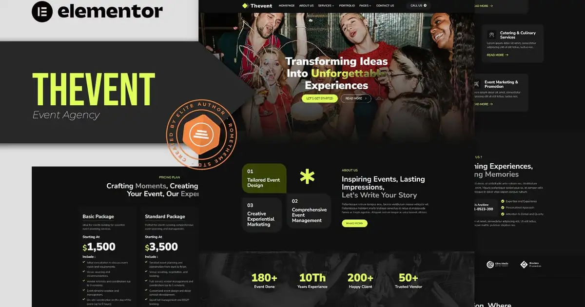 Thevent – Event Agency Elementor Template Kit