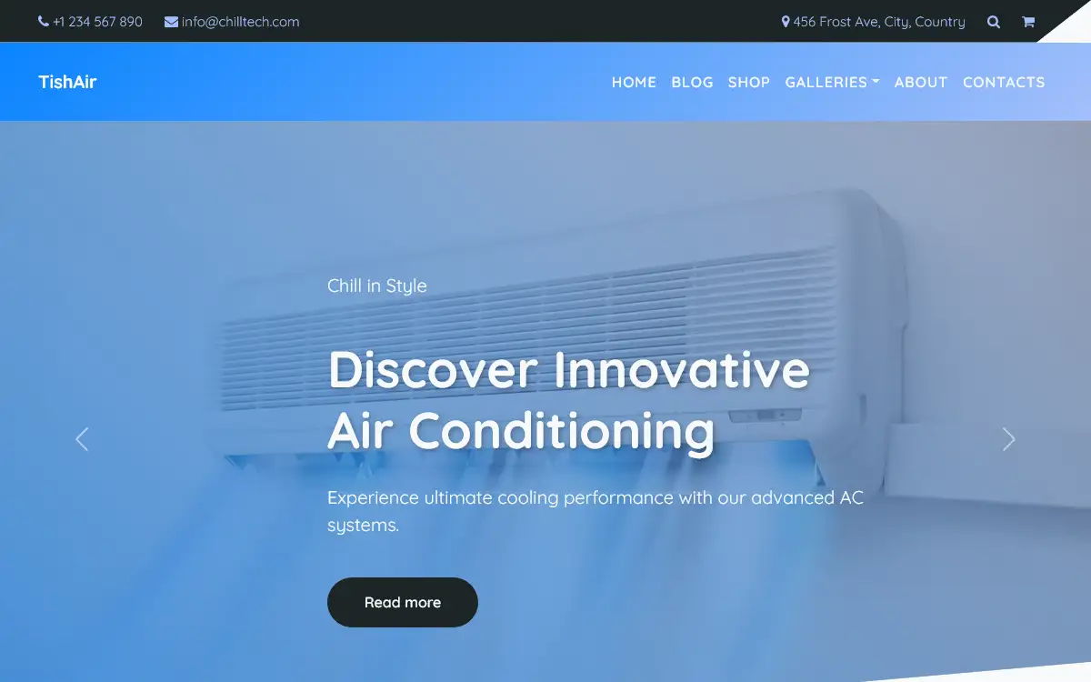 TishAir – Air Conditioning WooCommerce Theme