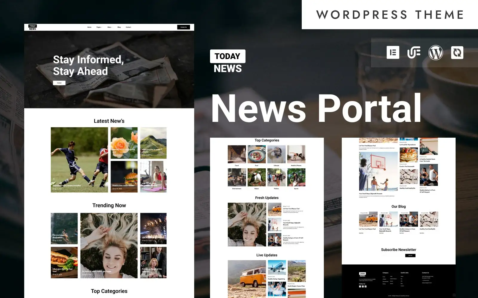 Today News – Modern News Portal & Magazine WordPress Elementor Theme WooCommerce Theme