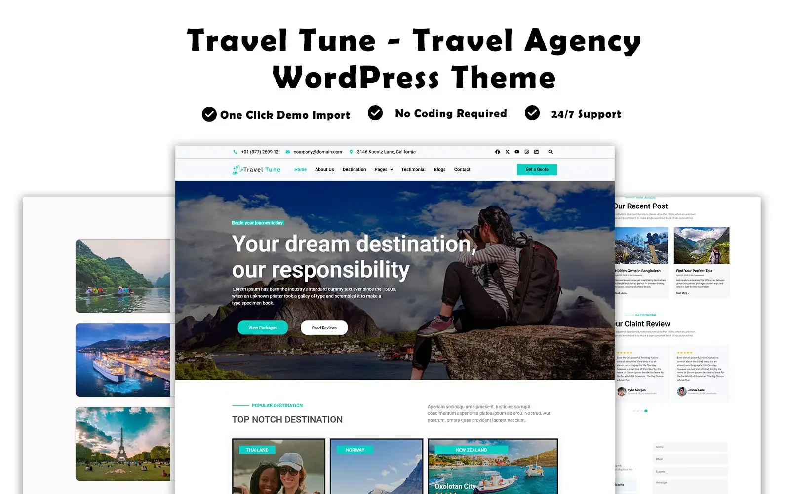Traveltune – Travel Agency WordPress Theme