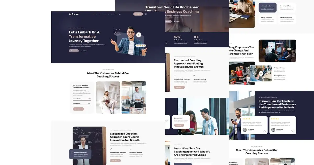 Trenda – Creative Business Coaching Elementor Template Kit