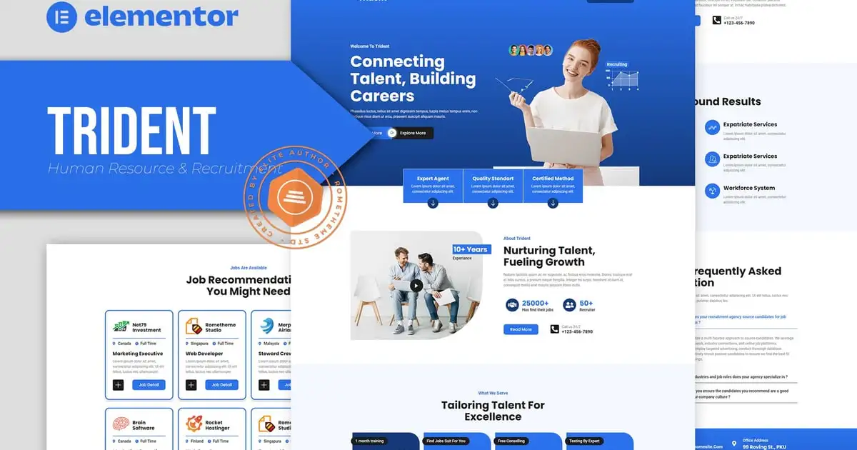 trident-coverimage Trident – Human Resources & Recruitment Agency Elementor Template Kit