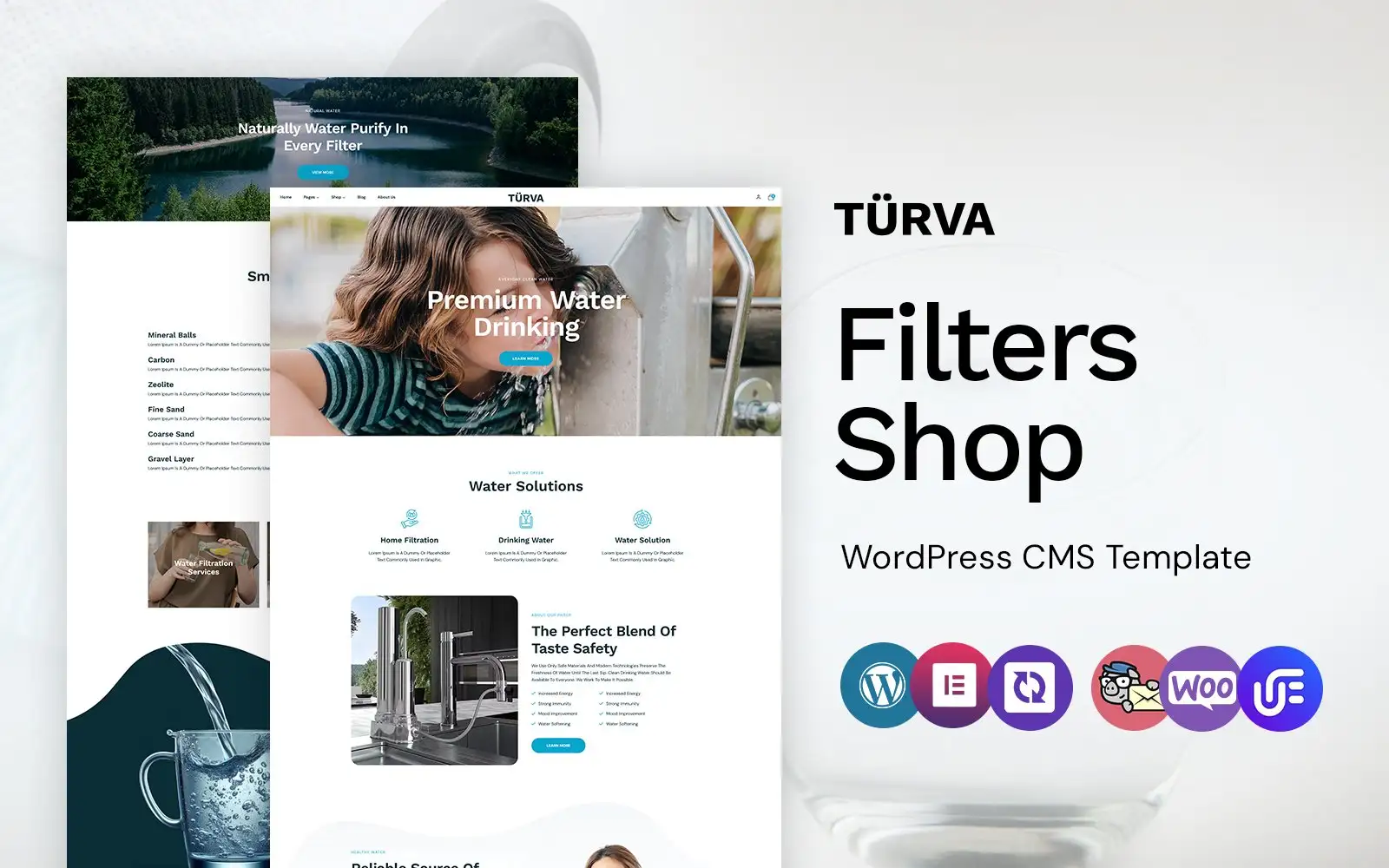 Turva – Filters & Drinking Water WordPress Elementor Theme WordPress Theme