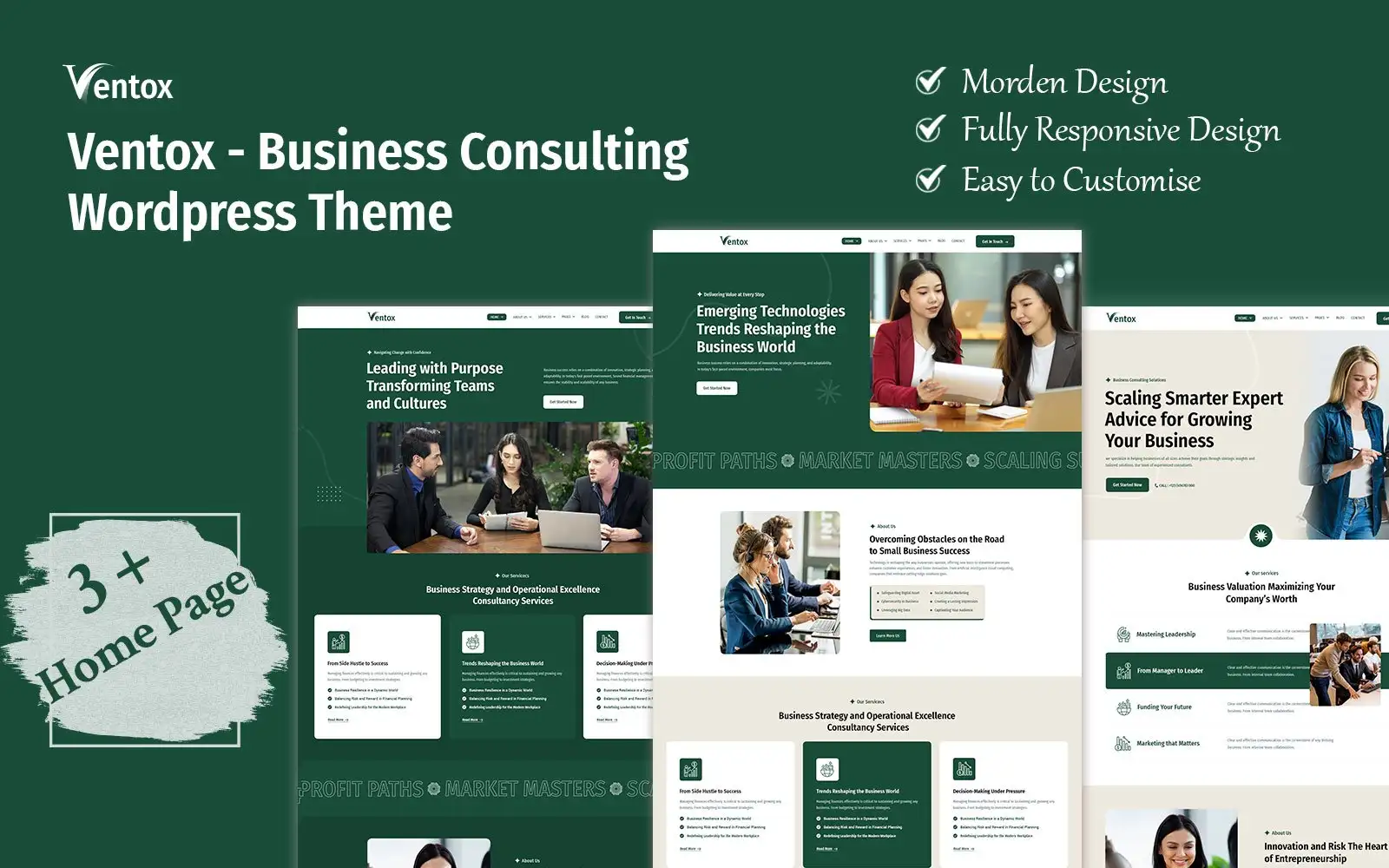 Ventox – Modern Business Consulting Service WordPress Theme.