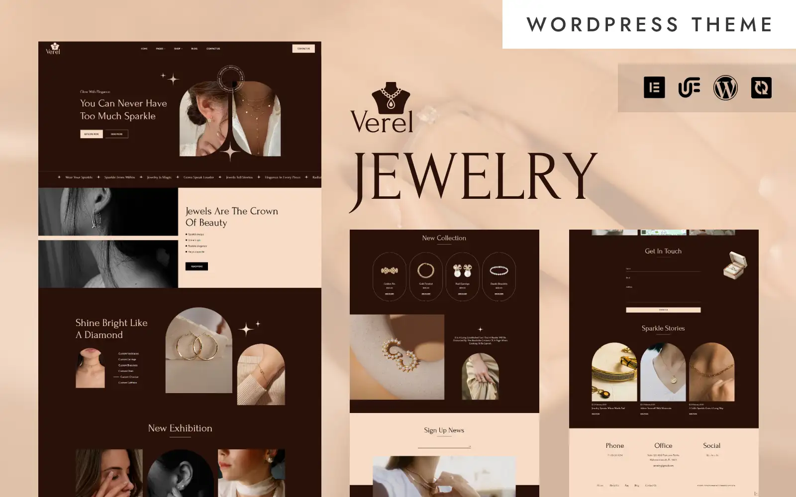 Verel – Elegant Jewelry Store WordPress Elementor Theme WordPress Theme