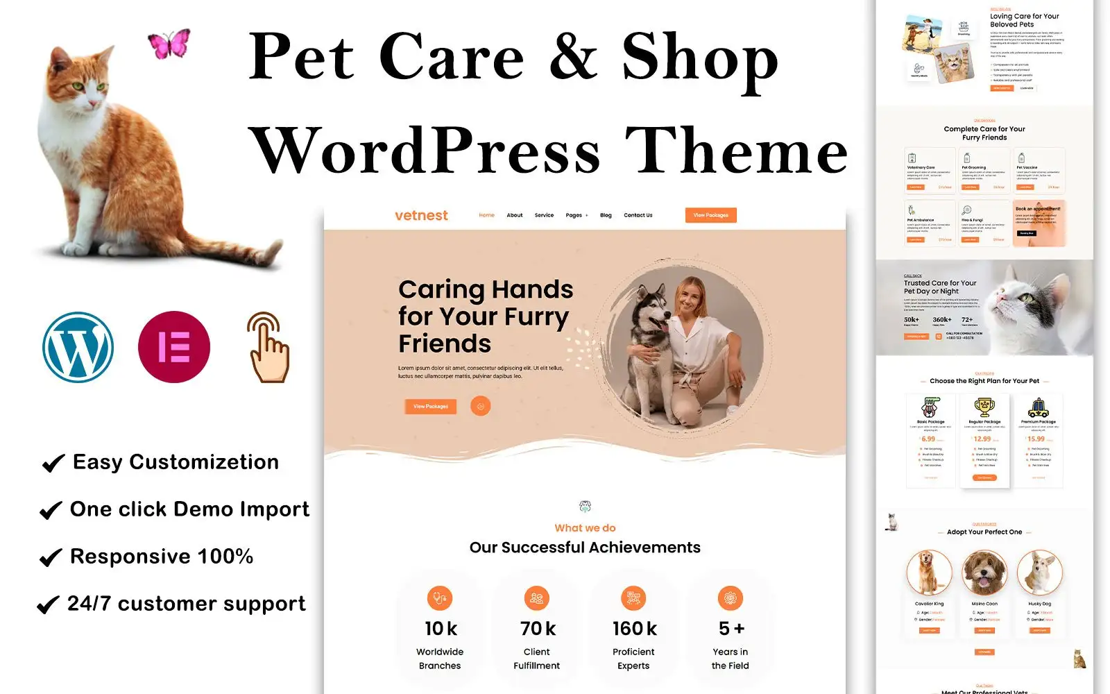 Vetnest – Pet Care & Shop WordPress Theme