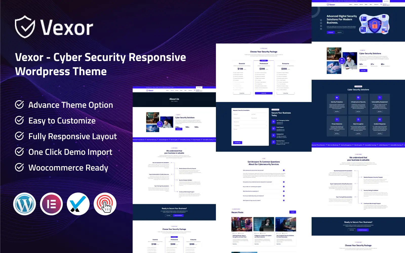 Vexor – Cyber Security Responsive WordPress Theme WordPress Theme