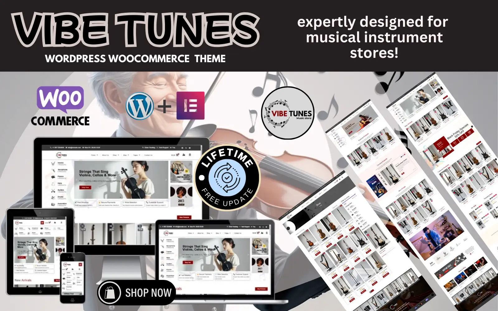 VibeTunes – Musical Instruments, Audio Equipment, WooCommerce WordPress Theme WooCommerce Theme