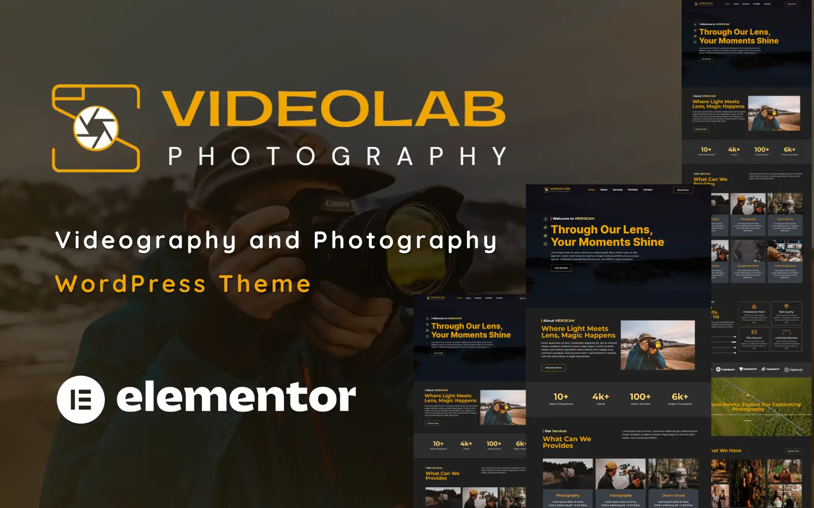 Videolab – Videography and Photography Portfolio Elementor WordPress Theme