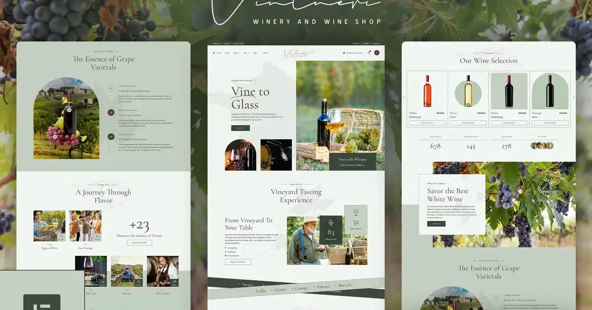 Vintneri – Wine Shop & Winery Elementor Pro Template Kit