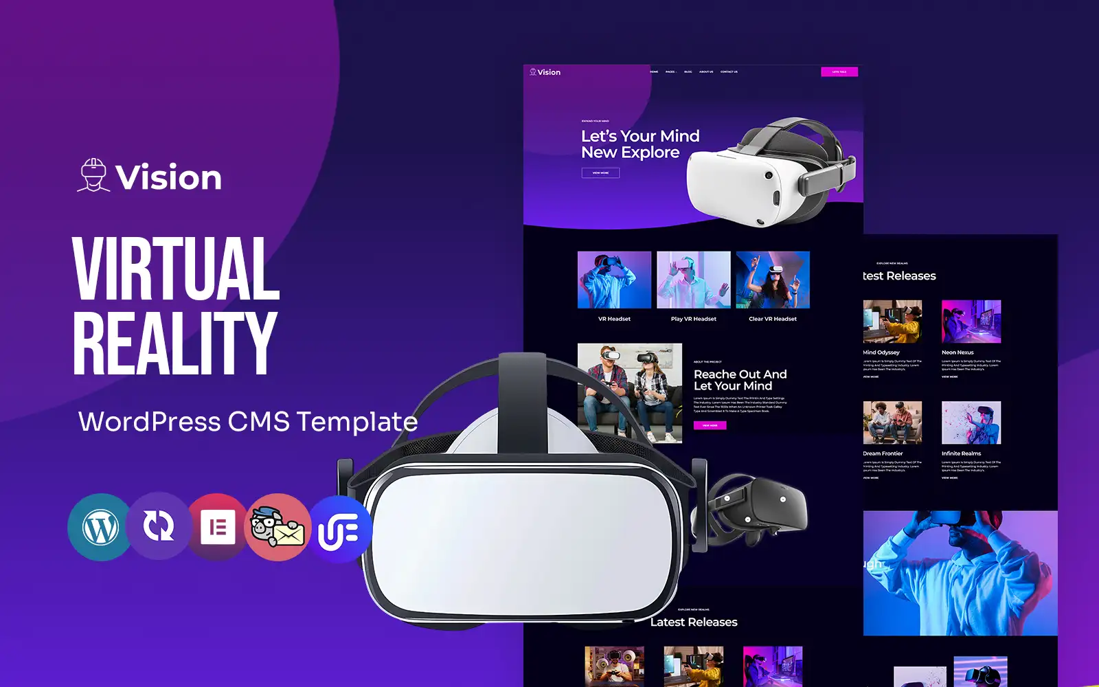 Vision – Virtual Reality Multipurpose WordPress Elementor Theme WordPress Theme