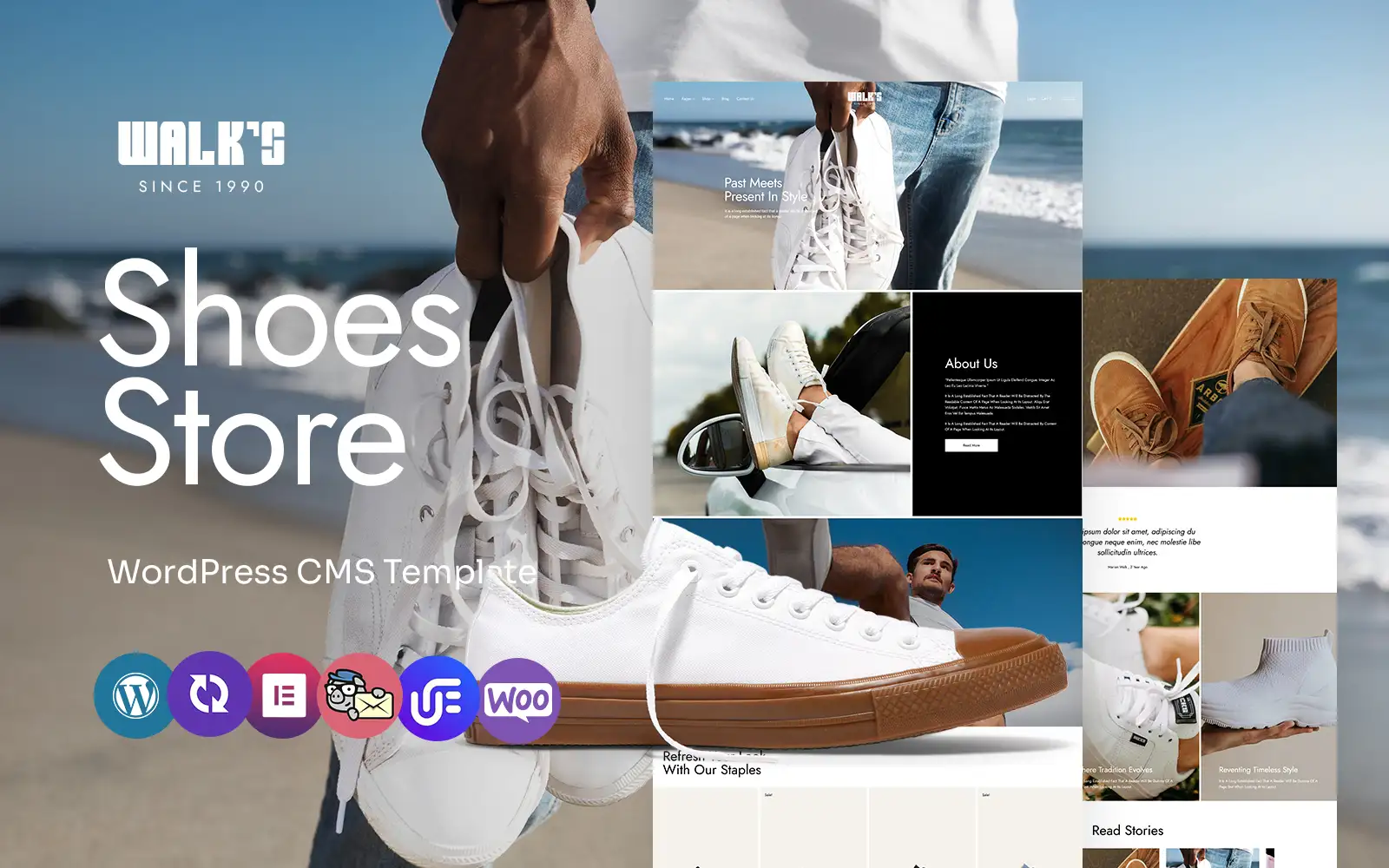 Walk’s – Shoes Shop Multipurpose WordPress Elementor Theme WordPress Theme