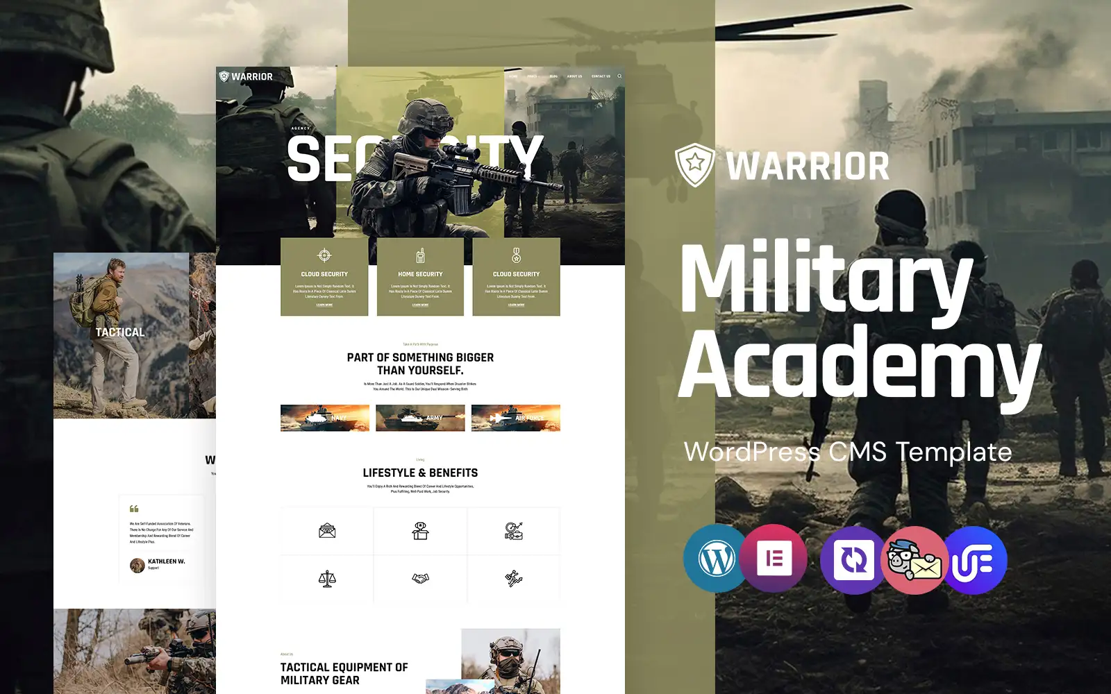 Warrior – Military Academy And Army Training WordPress Elementor Theme WordPress Theme