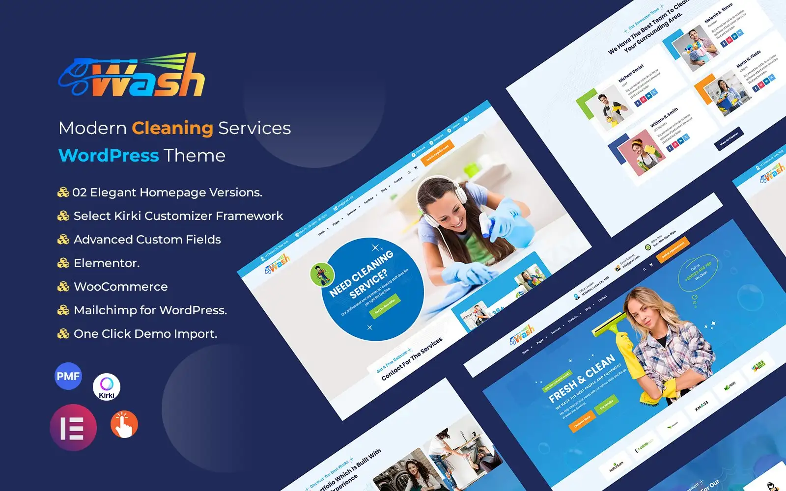 Wash – Cleaning Services WordPress Theme