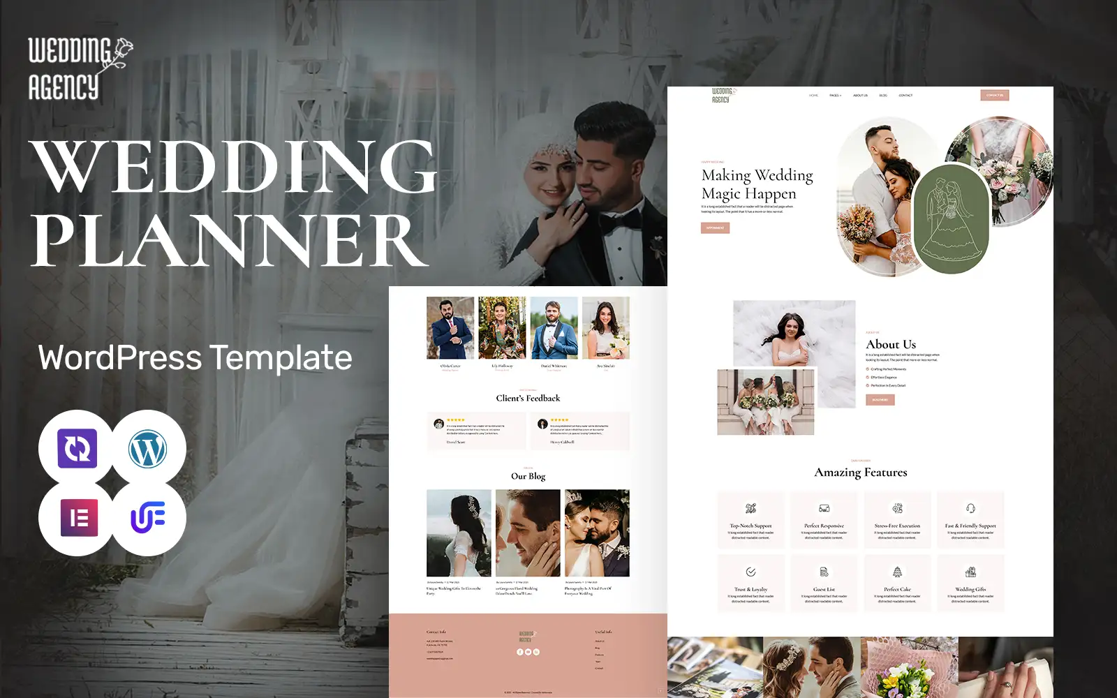 Wedding Agency – Wedding Organizer And Event Management WordPress Elementor Theme WordPress Theme