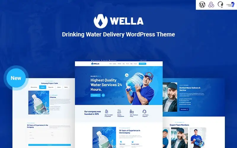 Wella – Drinking Water Delivery WordPress Theme