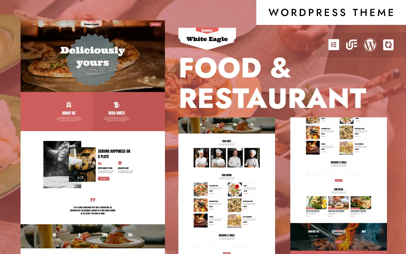 White Eagle – Tasty Pizza & Fast Food WordPress Elementor Theme WordPress Theme