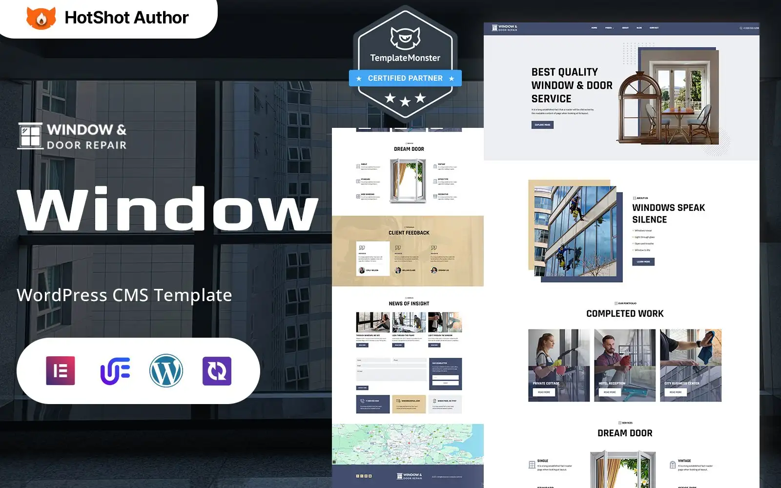 Window & Door Repair – Window Installation And Repair WordPress Elementor Theme WordPress Theme