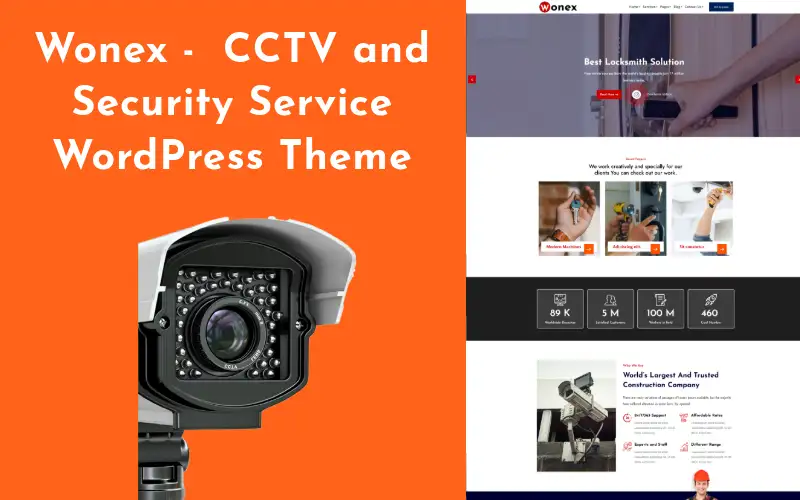 Wonex – CCTV and Security Service WordPress Theme
