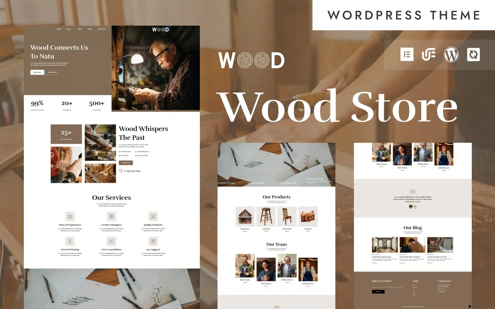 Wood – Woodworks & Furniture Store WooCommerce Elementor Theme WooCommerce Theme