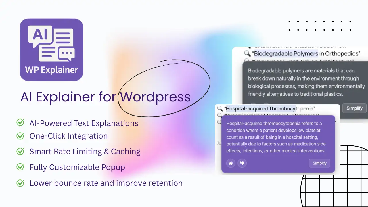 WP Explainer Pro – AI-Powered Text Explainer Plugin for WordPress WordPress Plugin