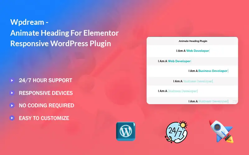 Wpdream – Animate Heading For Elementor WordPress Plugin