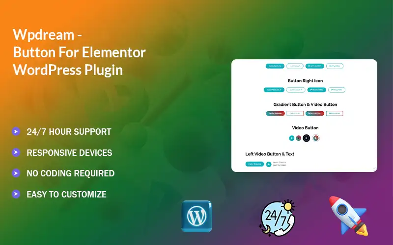 Wpdream – Button For Elementor WordPress Plugin