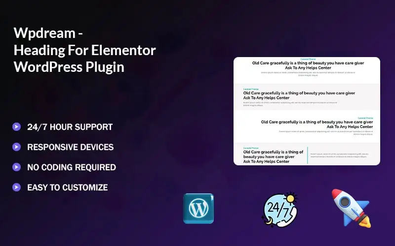 Wpdream – Heading For Elementor WordPress Plugin
