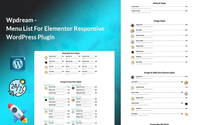 Wpdream – Menu List For Elementor Responsive WordPress Plugin