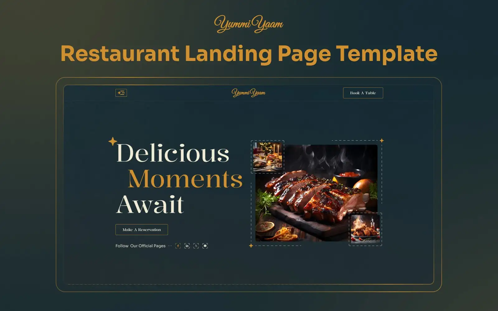 Yummiyaam – One Page Restaurant Elementor Website Template Elementor Kit