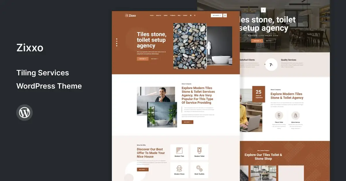 Zixxo : Tiling Services WordPress Theme