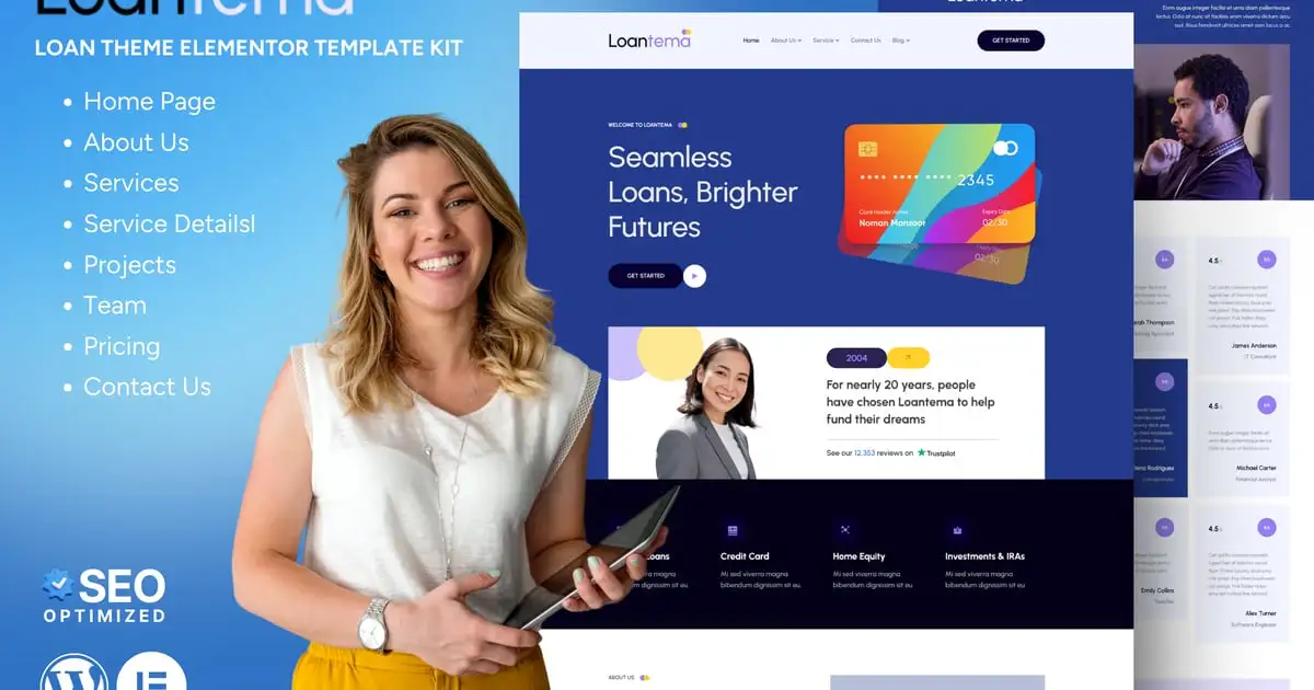 Loantema – Loan Service Elementor Template Kit