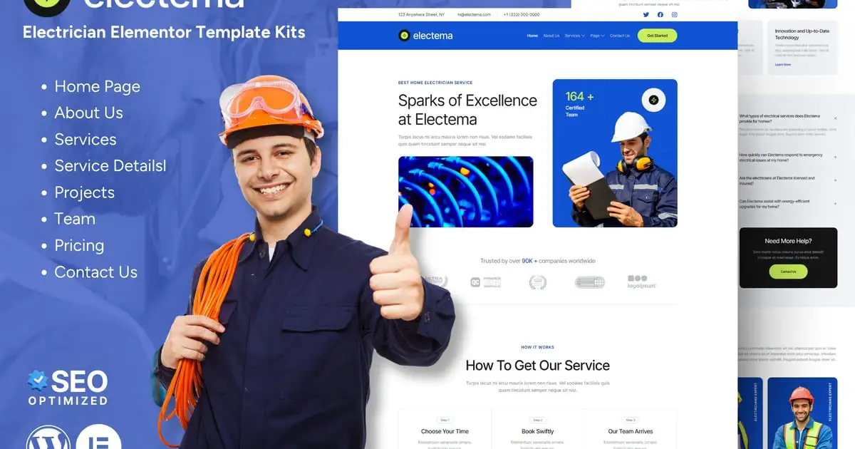 Electema – Electrician Service Elementor Template Kit