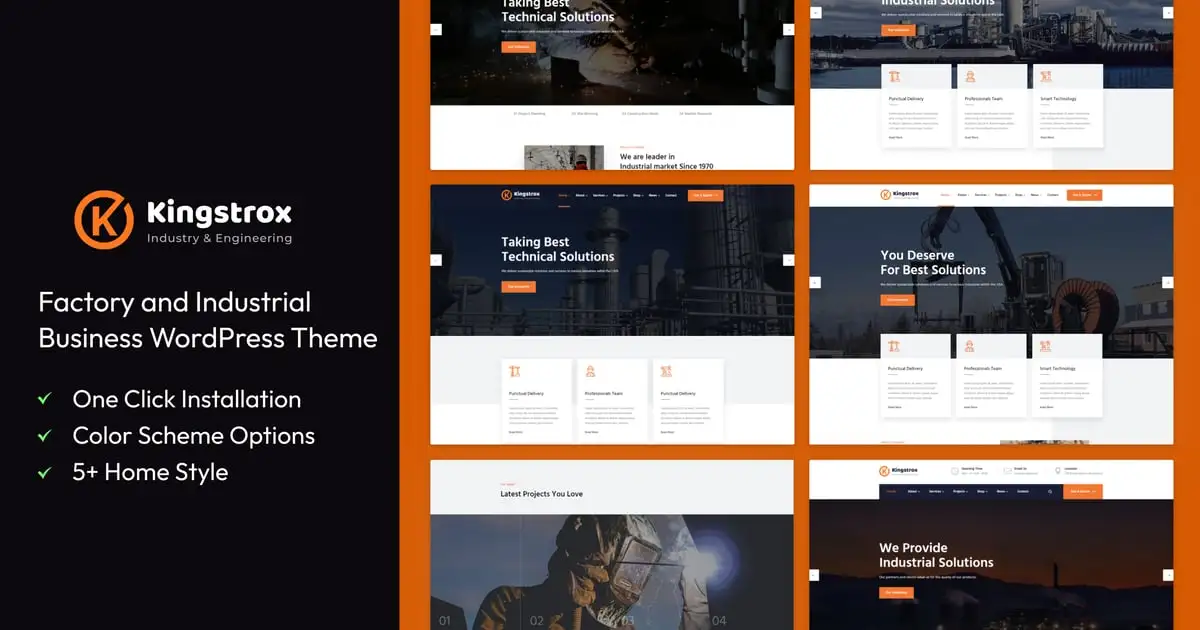 Kingstrox – Factory and Industrial WordPress Theme