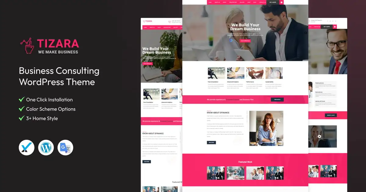 Tizara – Business Consulting WordPress Theme