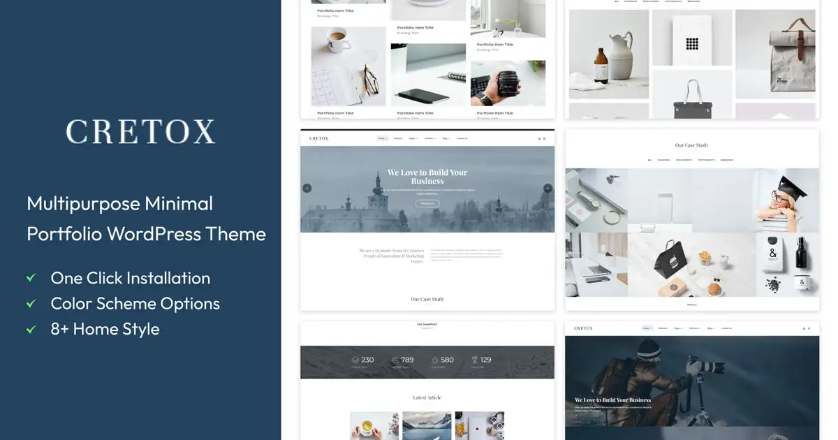 Cretox – Multipurpose Portfolio WordPress Theme