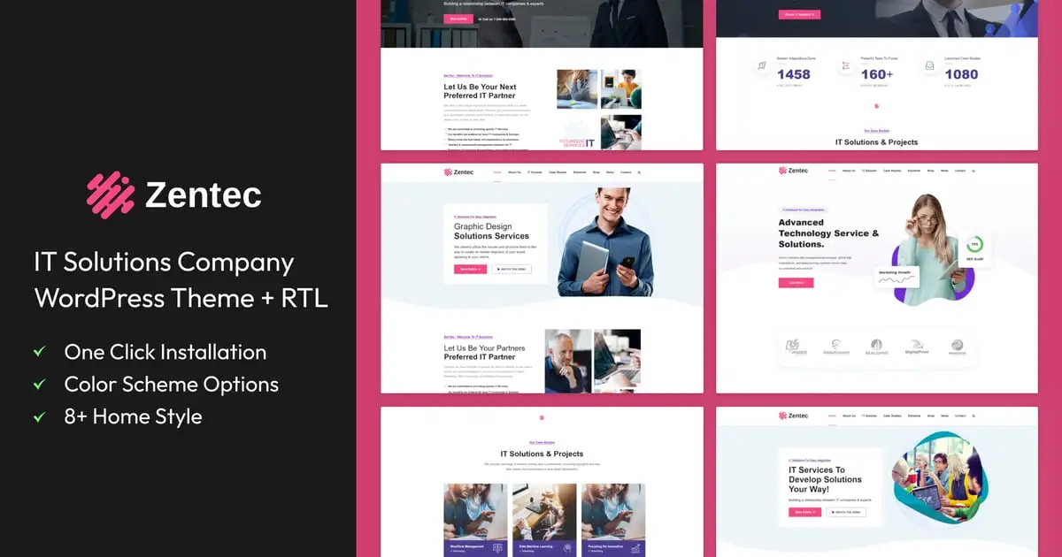 Zentec – IT Solutions Company WordPress Theme