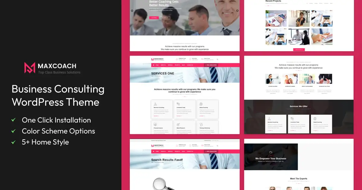 Maxcoach – Business Consulting WordPress Theme