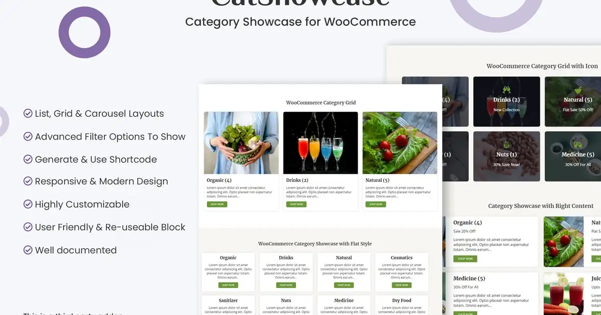 CatShowcase – Category Showcase for WooCommerce