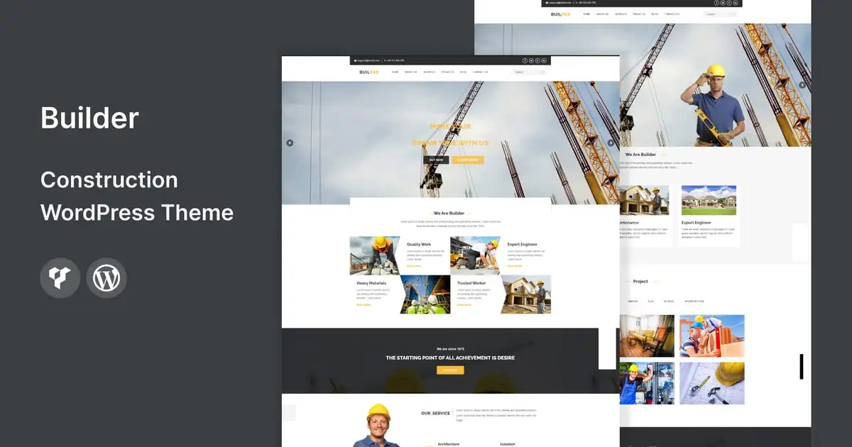 BUILDER is a business WordPress theme designed spe