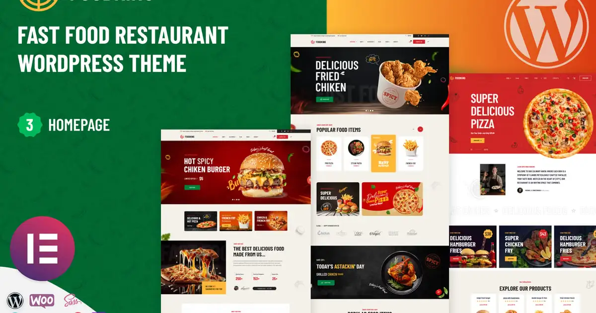 Foodking – Fast Food Restaurant WordPress Theme