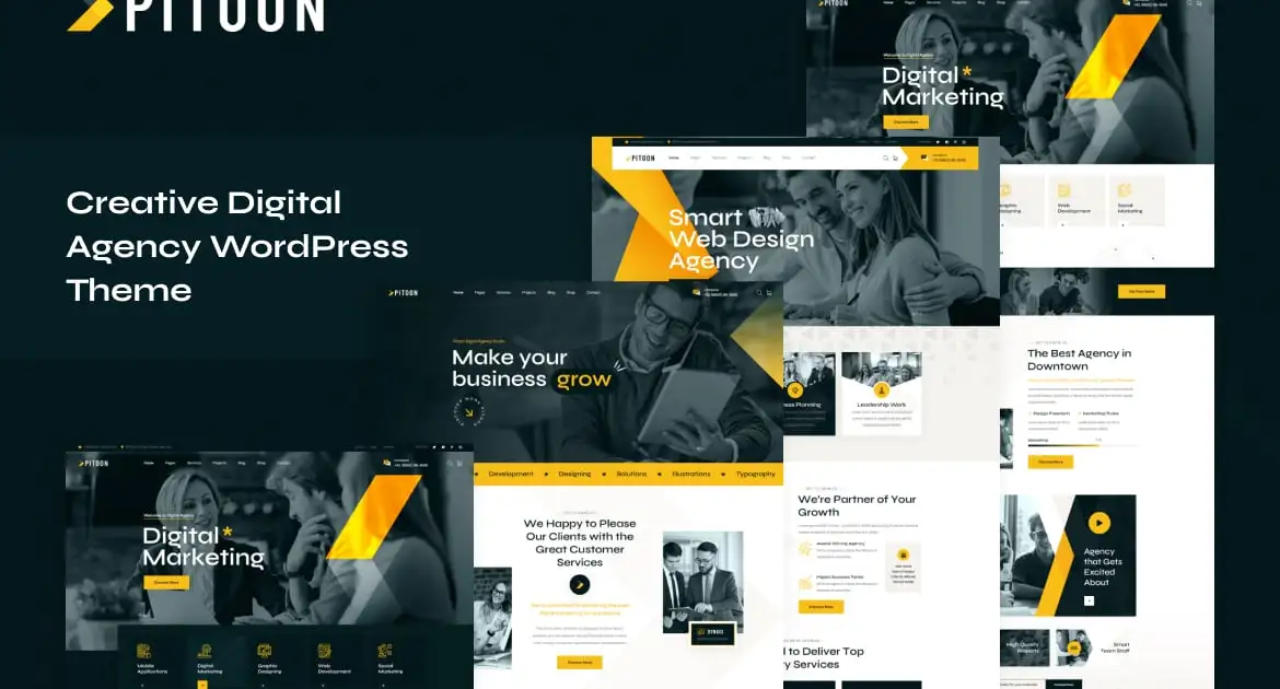 Pitoon – Creative Digital Agency WordPress Theme