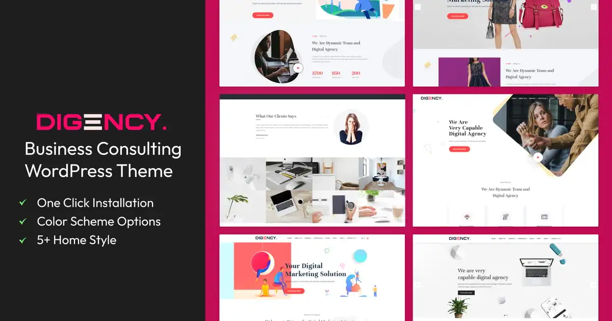Digency – Multi-Purpose Portfolio WordPress Theme