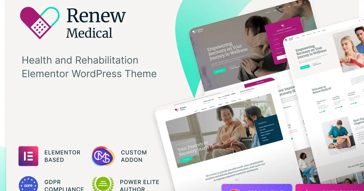 Renew Medical – Physiotherapy Rehab Clinic Theme