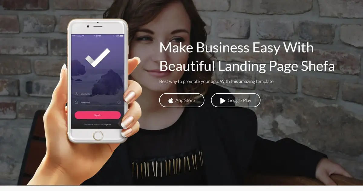Shefa – One Page App WordPress Theme