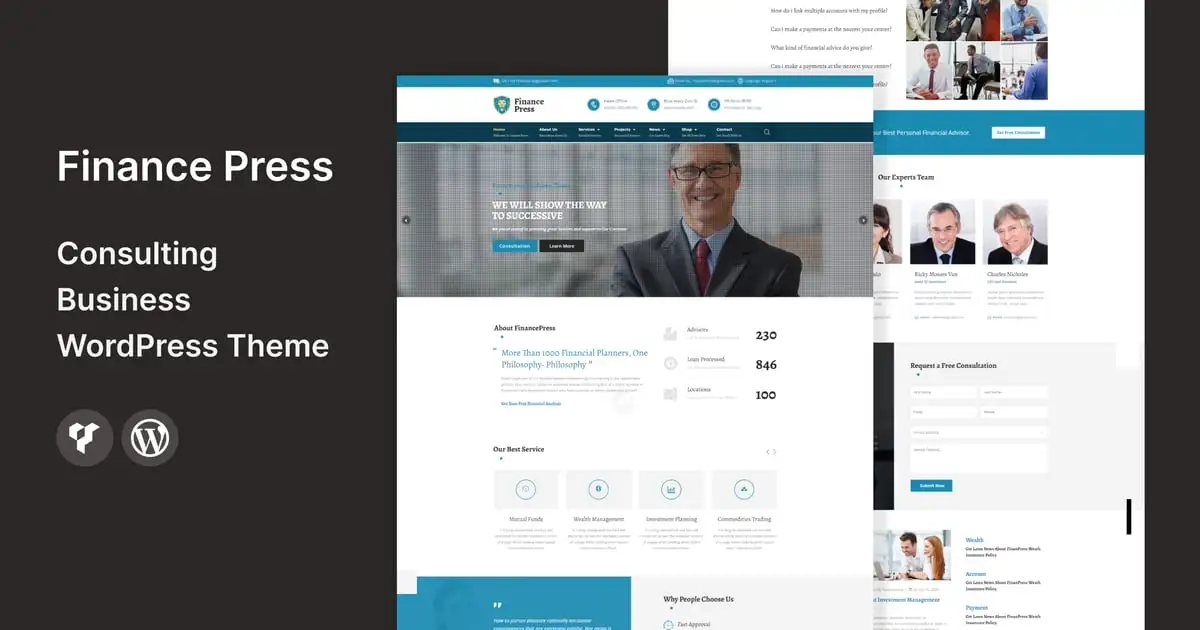 Finance Press – Consulting Business WordPress Them
