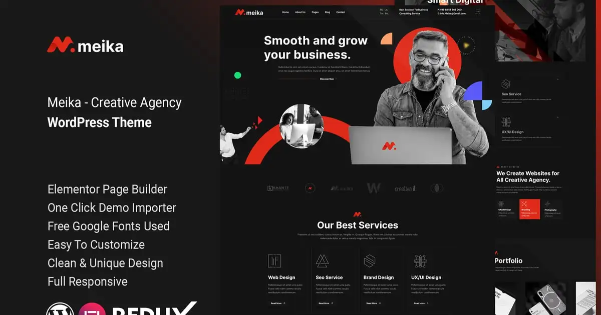 Meika – Creative Agency WordPress Theme